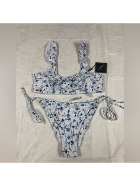 ZAFUL 2 PIECE FLORAL BIKINI SWIMSUIT SIZE 6